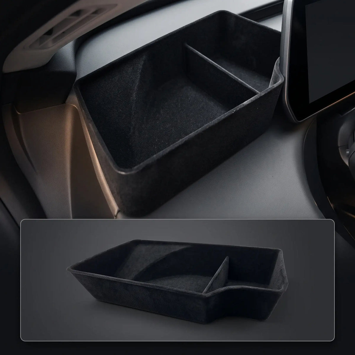 XPeng P7 Center Dashboard Storage Box Tray Behind Screen Organizer | carblaze 1