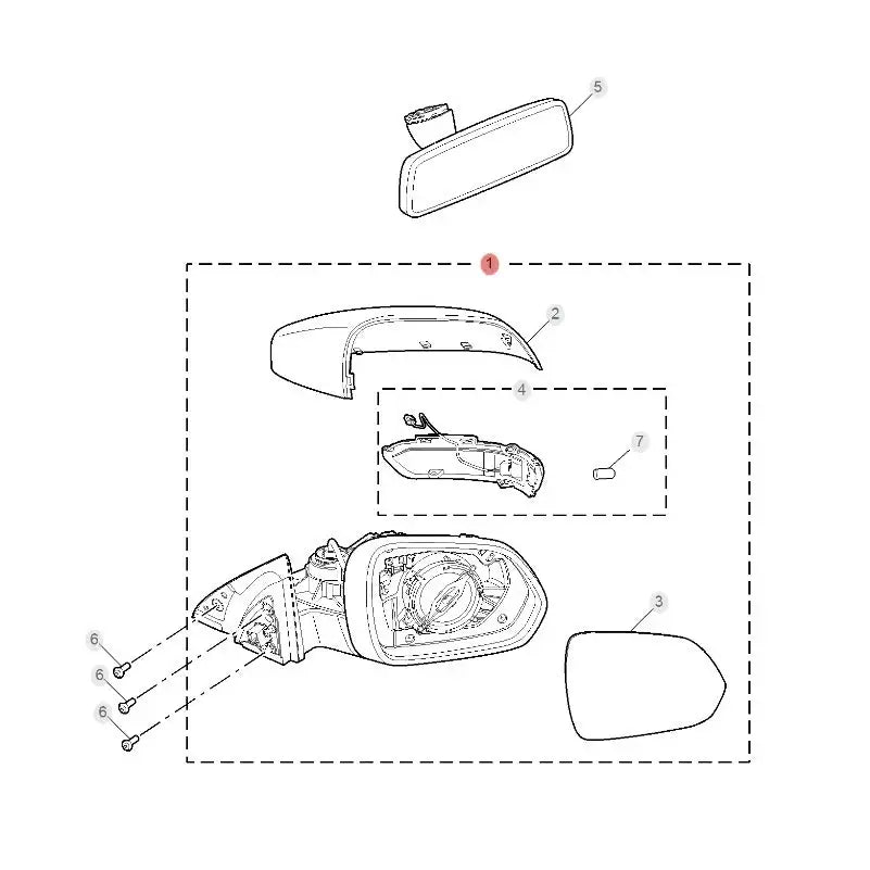 Car Rearview Mirror For MG ZS MG1