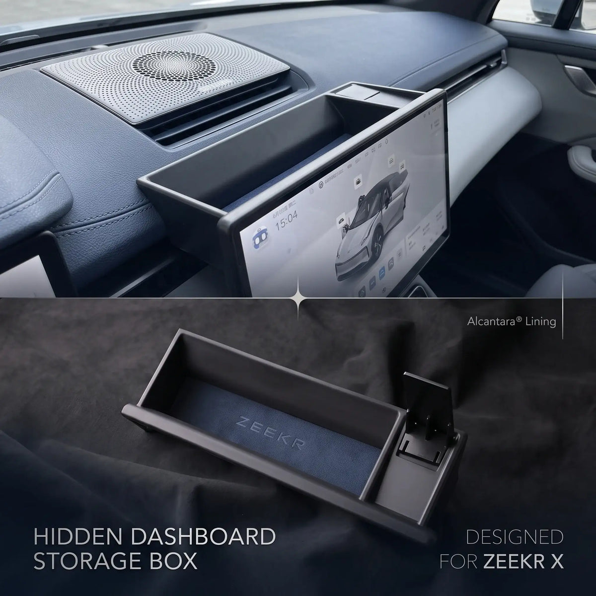 Center Console Screen Back Dashboard Hidden Storage Box for ZEEKR X | carblaze 1