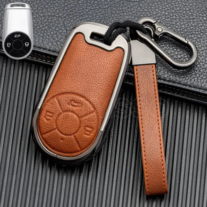 Zinc Alloy Car Key Case Cover for GWM Ora R2 2020 2021 Good Cat - Car Styling Holder Shell Keychain Protection