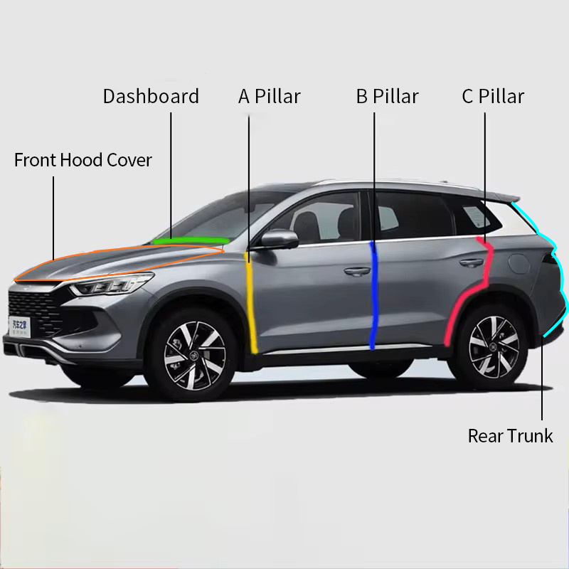Sealing Strip Soundproofing Kit for Leapmotor B10 C10 T03 - Car Door Window Gap Noise Reduction Rubber Seals