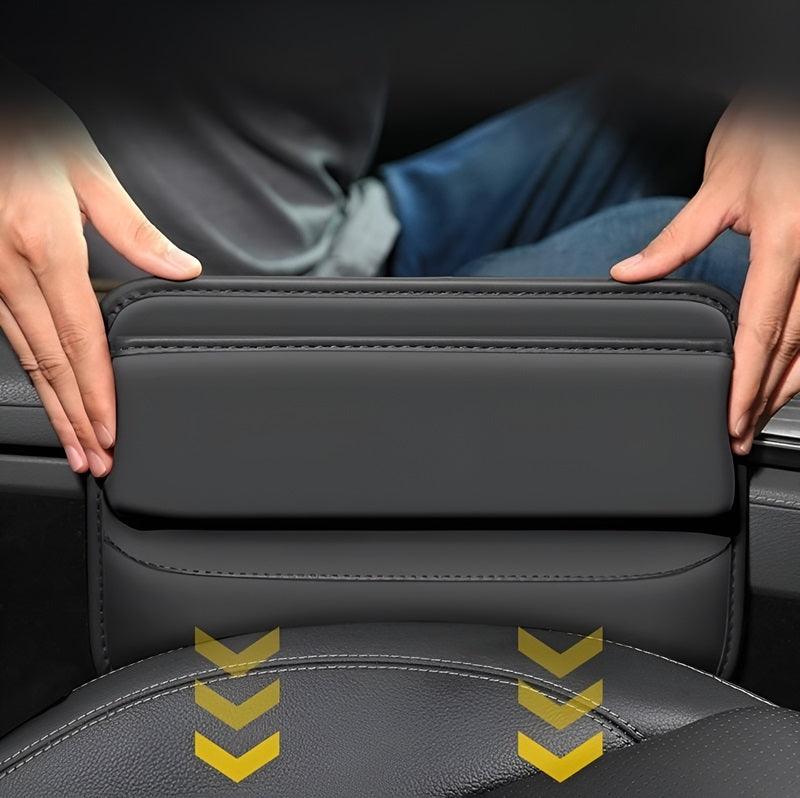 Genähte Leder-Aufbewahrungsbox für Sitzspalt im Auto