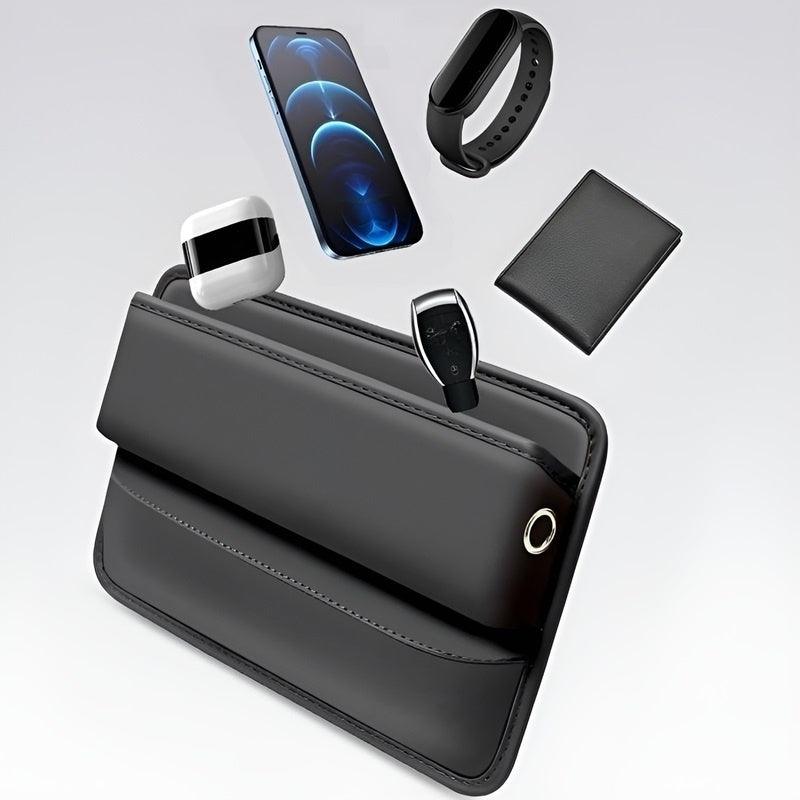 Genähte Leder-Aufbewahrungsbox für Sitzspalt im Auto