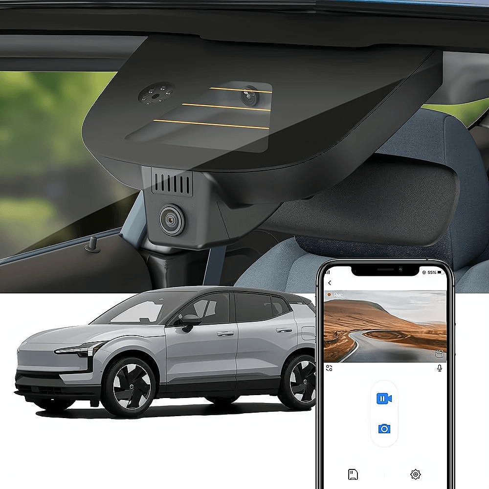 Custom DashCam for Volvo EX30 EX40 -Plug-and-Play OBD Power, No Wiring