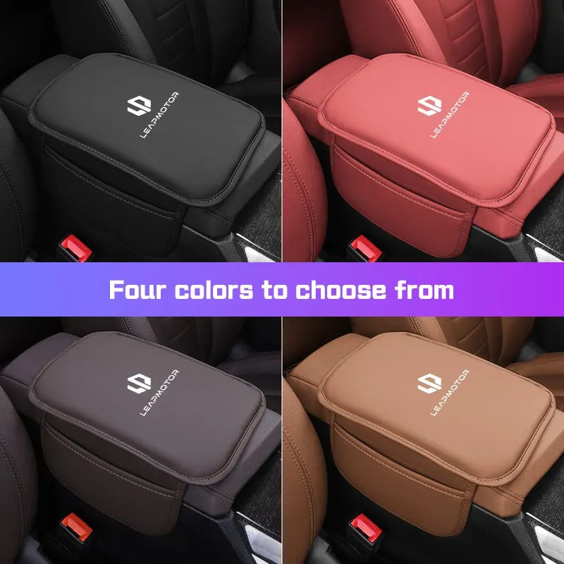 Leapmotor Armrest Box Heightening Pad | Center Console Organizer Mat with Storage PU Leather