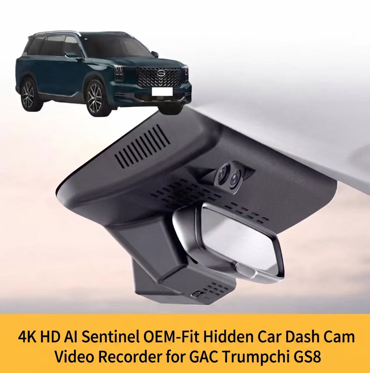 4K HD AI Sentinel OEM-Fit Hidden Car Dash Cam Video Recorder for GAC Trumpchi GS8