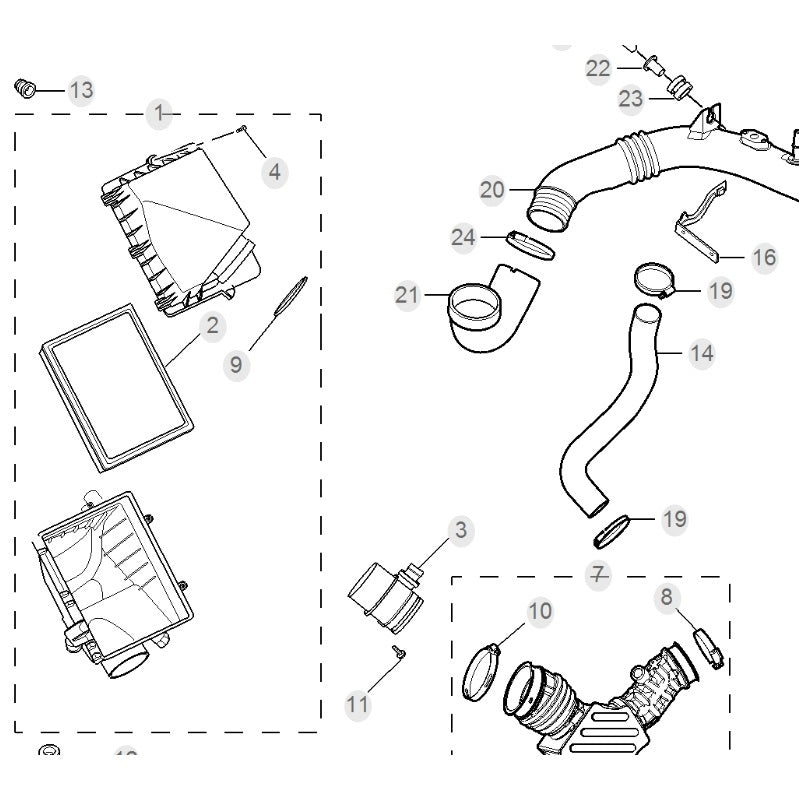 Élément de filtre de climatisation Grille de filtre à air pour MG HS