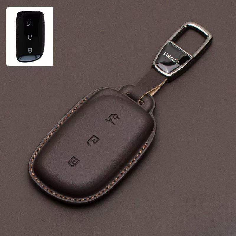 Luxury Leather Car Key Case Cover Fob Shell for  Lynk & Co 02 Lynk & Co4