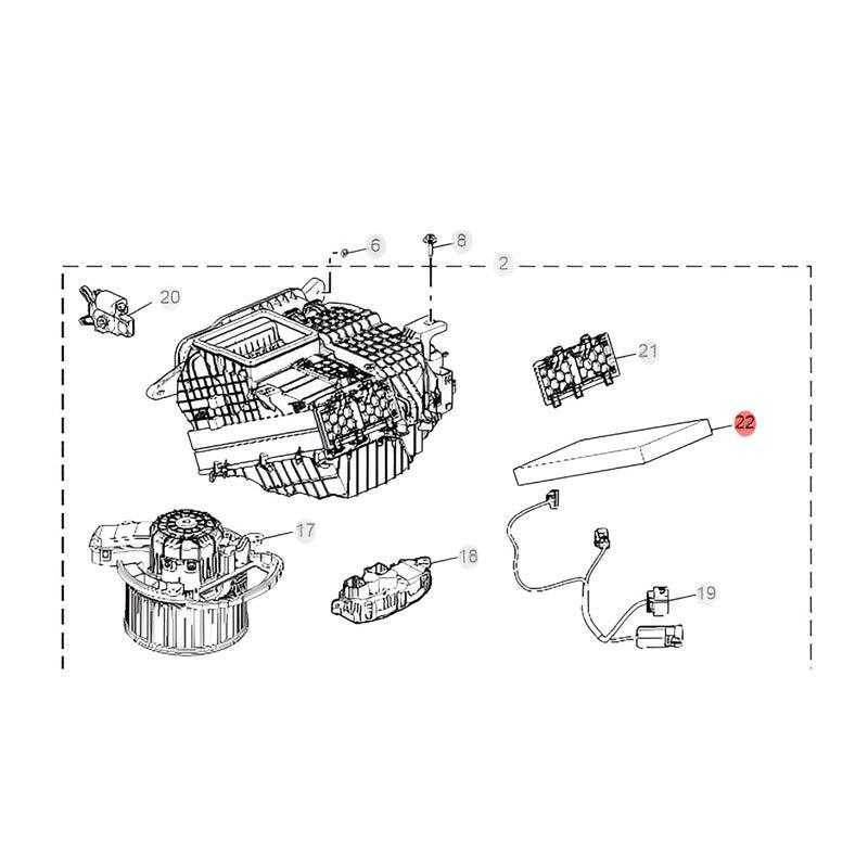Élément de filtre de climatisation grille de filtre à air pour MG4