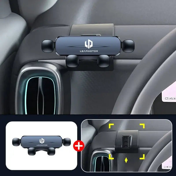 2025-2027 Leapmotor B10 B01 Left Dashboard Phone Mount Holder Navigation Bracket LHD