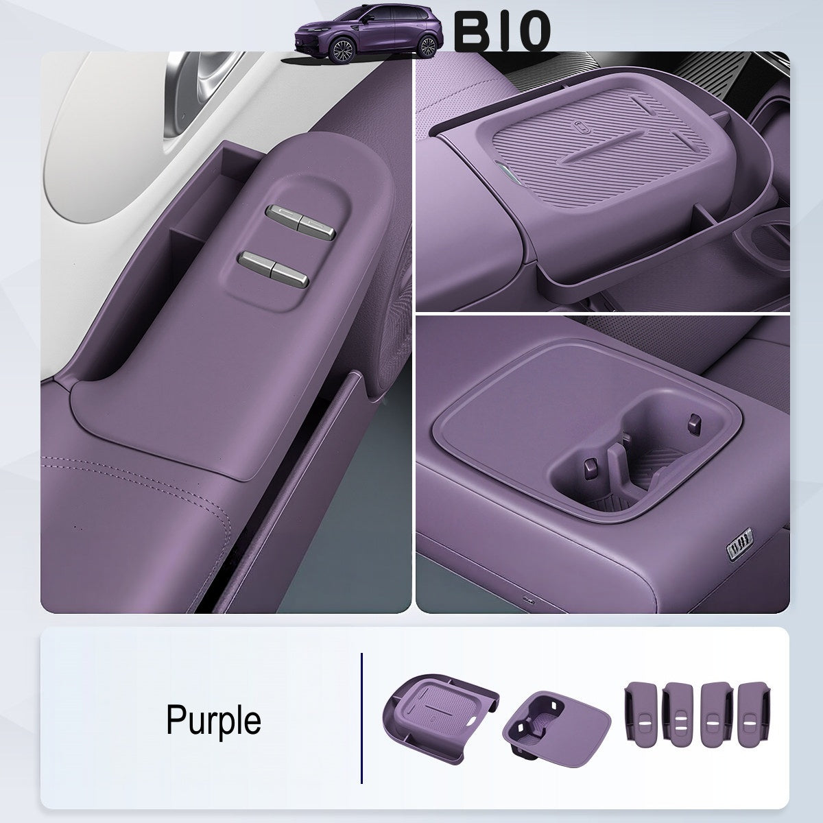 Custom Fit Center Console Silicone Mat Set for Leapmotor B10 Interior Protection