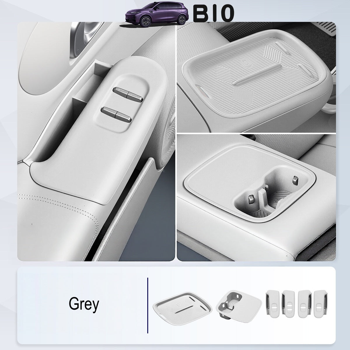 Custom Fit Center Console Silicone Mat Set for Leapmotor B10 Interior Protection