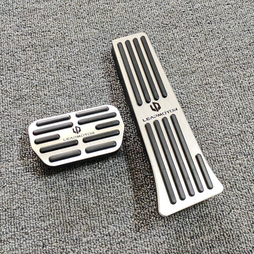 Leapmotor C10 T03 B10 Lafa5 A10 Accelerator Brake Pedal Covers Aluminum Alloy Anti Slip