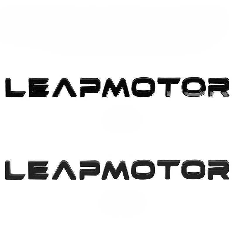 Leapmotor C10 C01 B01 B10 Blackened Emblem Letter Sticker - Front Rear Badge Overlay