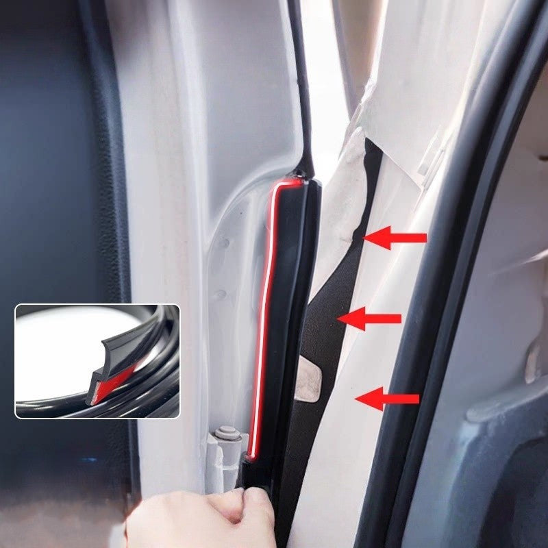 Sealing Strip Soundproofing Kit for Leapmotor B10 C10 T03 - Car Door Window Gap Noise Reduction Rubber Seals